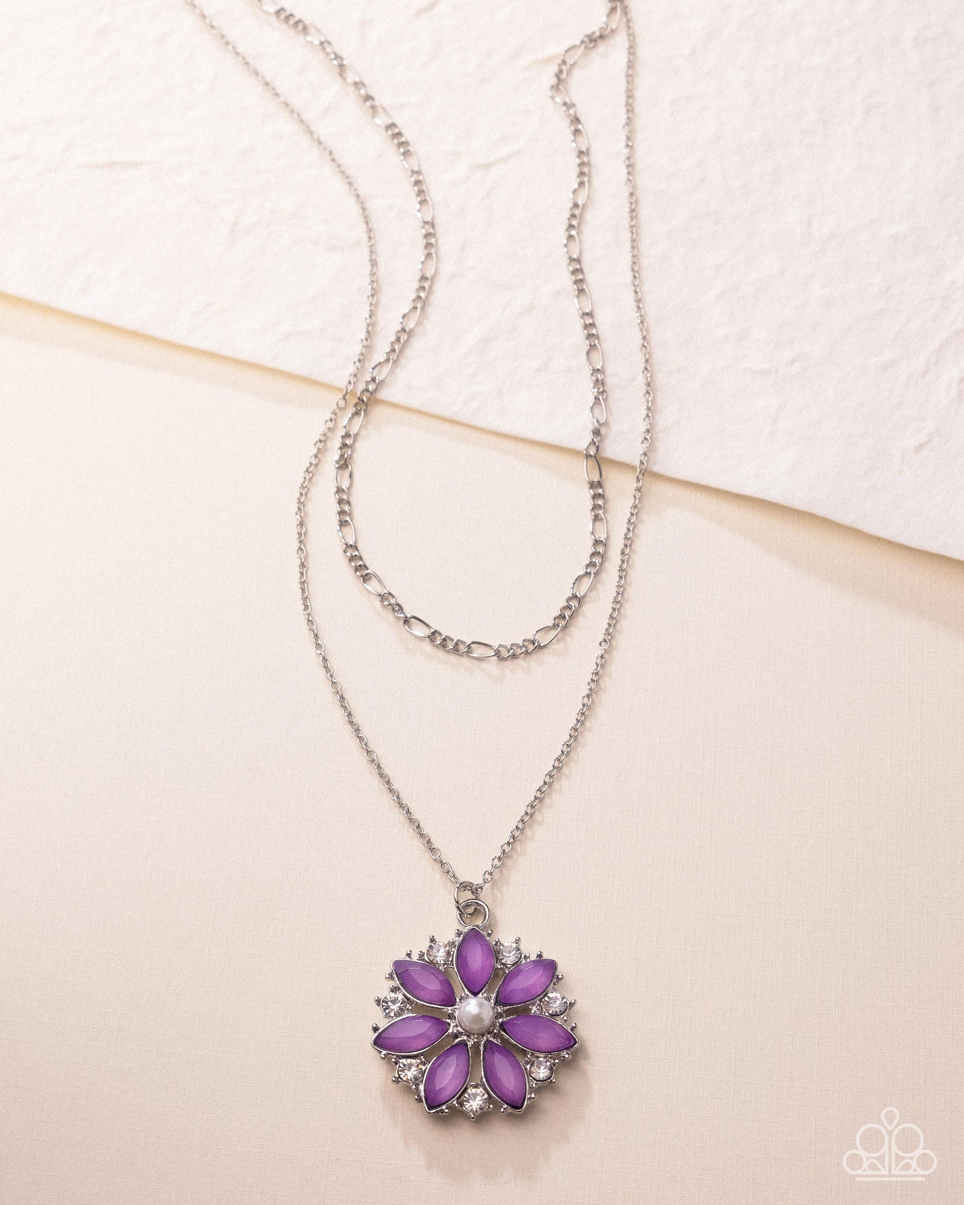 Floral File - Purple - Paparazzi Necklace Image