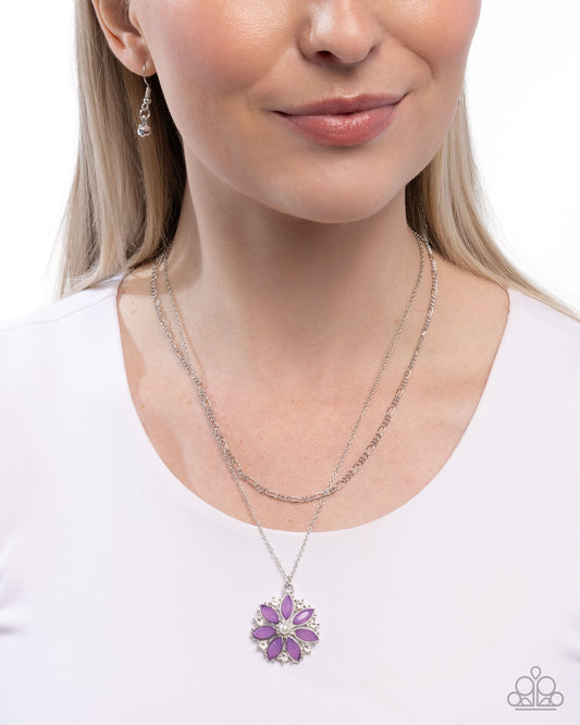Floral File - Purple - Paparazzi Necklace Image
