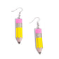 Iconic Institution - Yellow - Paparazzi Earring Image