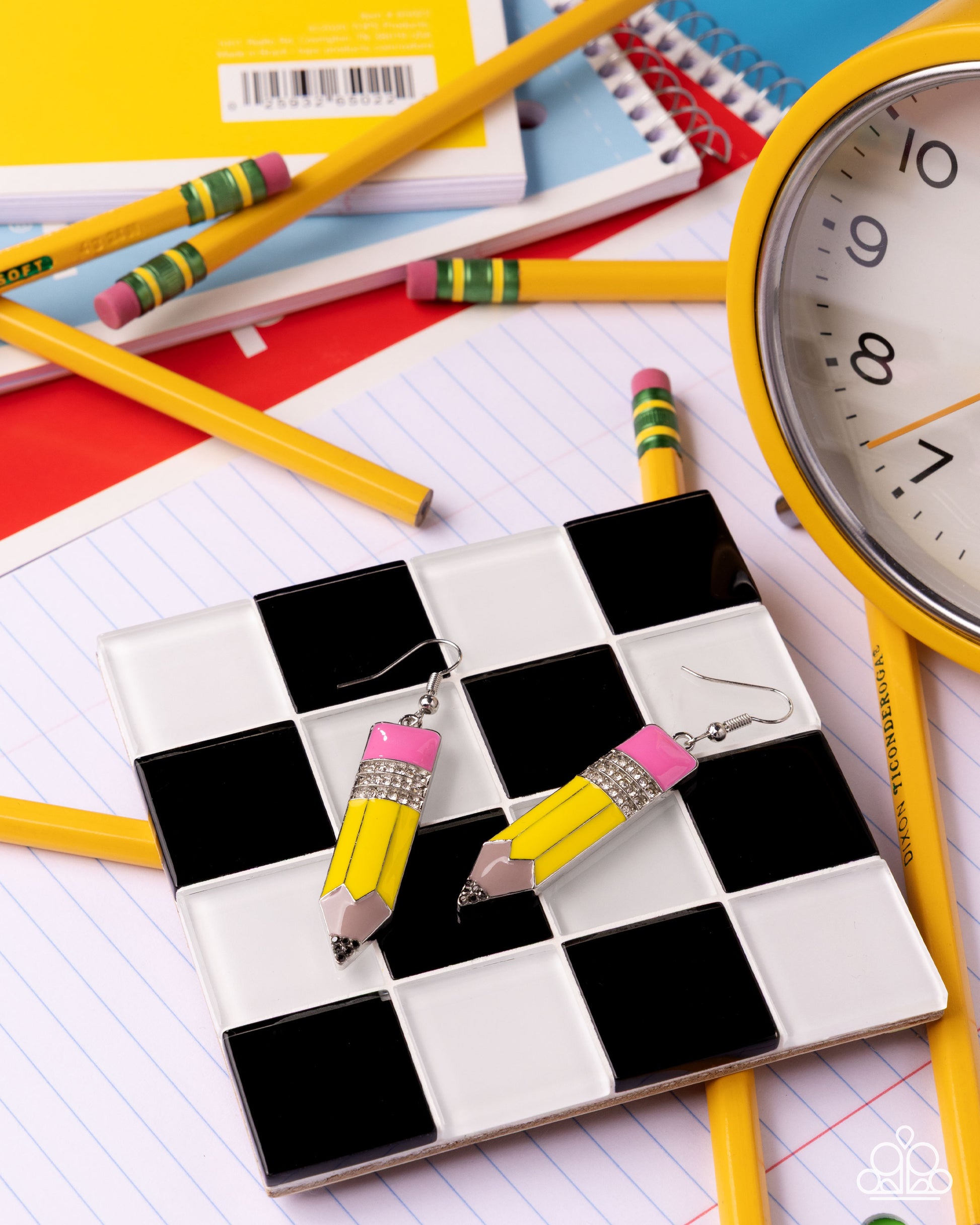 Iconic Institution - Yellow - Paparazzi Earring Image