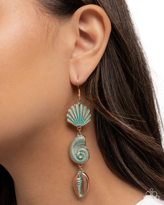 Coastal Charisma - Copper - Paparazzi Earring Image