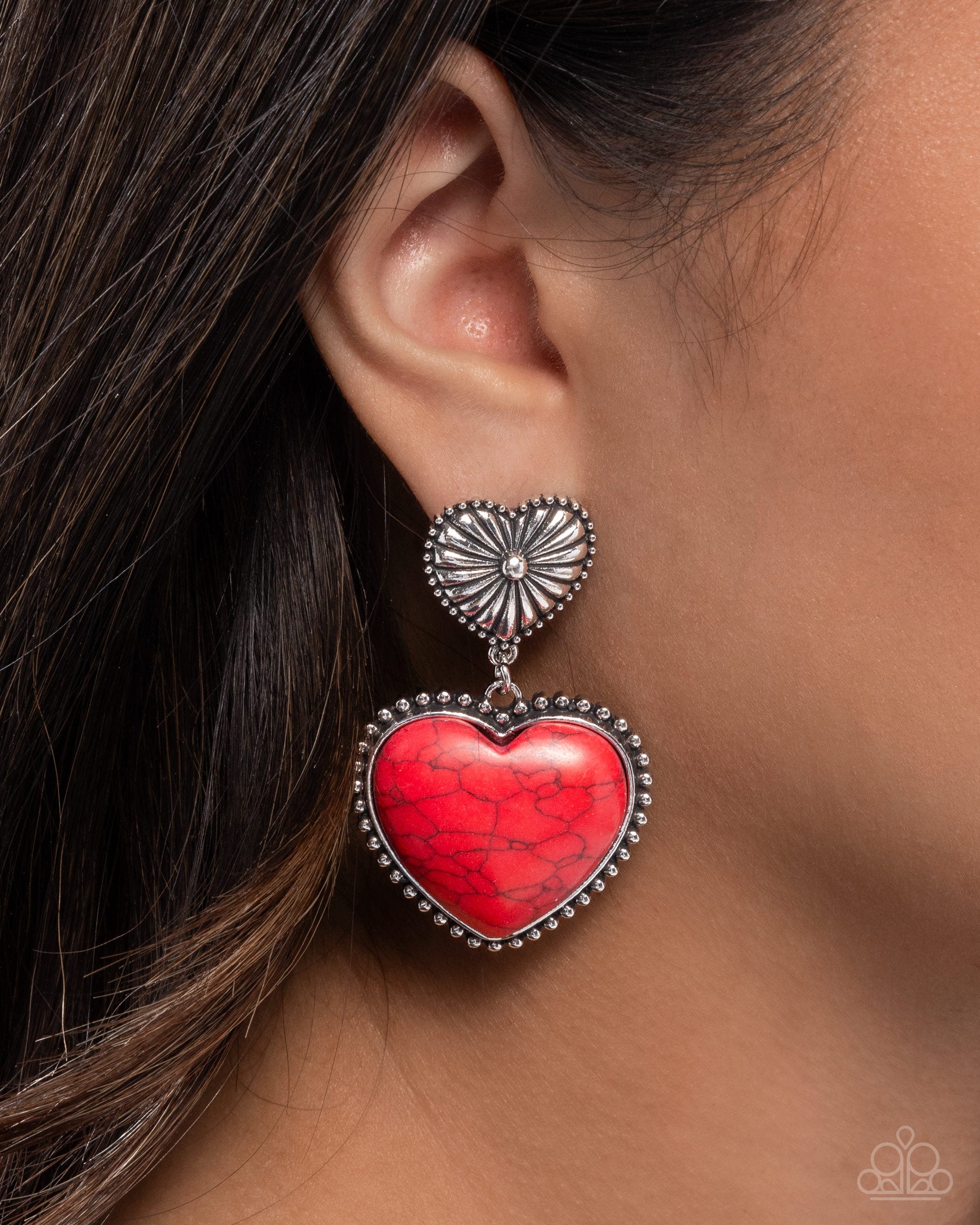 Rustic Reinvention - Red - Paparazzi Earring Image