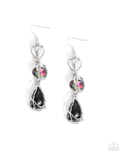 The Next Right Thing - Black - Paparazzi Earring Image