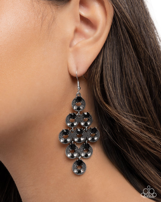 Find Your Sparkle - Black - Paparazzi Earring Image