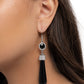 Palatial Pizzazz - Black - Paparazzi Earring Image