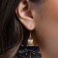 Blossoming Boardroom - Black - Paparazzi Earring Image