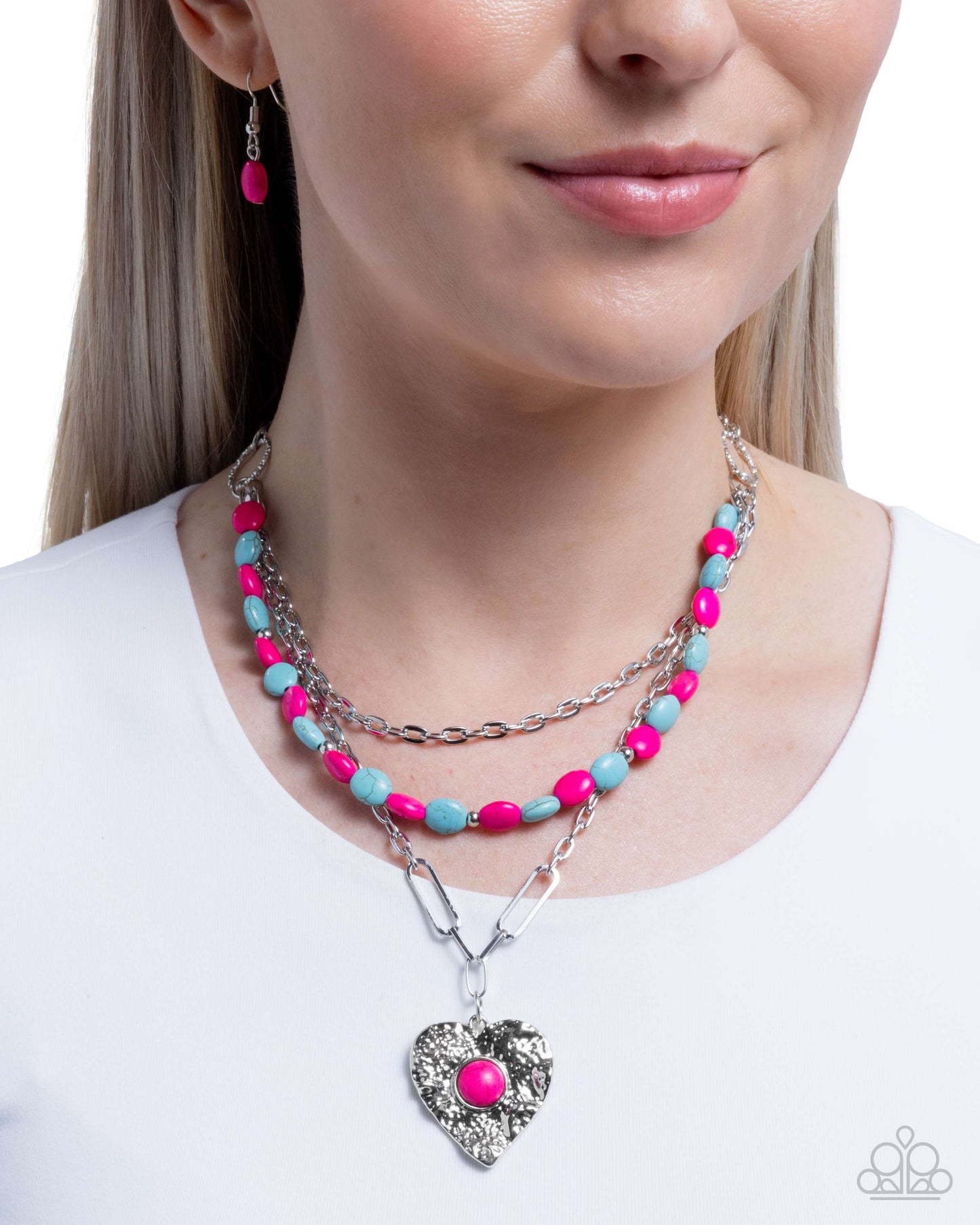 Frankly Flirting - Pink - Paparazzi Necklace Image