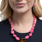 Trailblazing Tortoise - Pink - Paparazzi Necklace Image