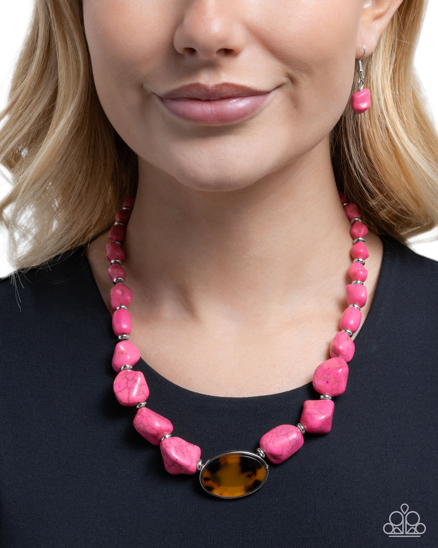 Trailblazing Tortoise - Pink - Paparazzi Necklace Image