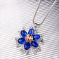 Floral Figurehead - Blue - Paparazzi Necklace Image