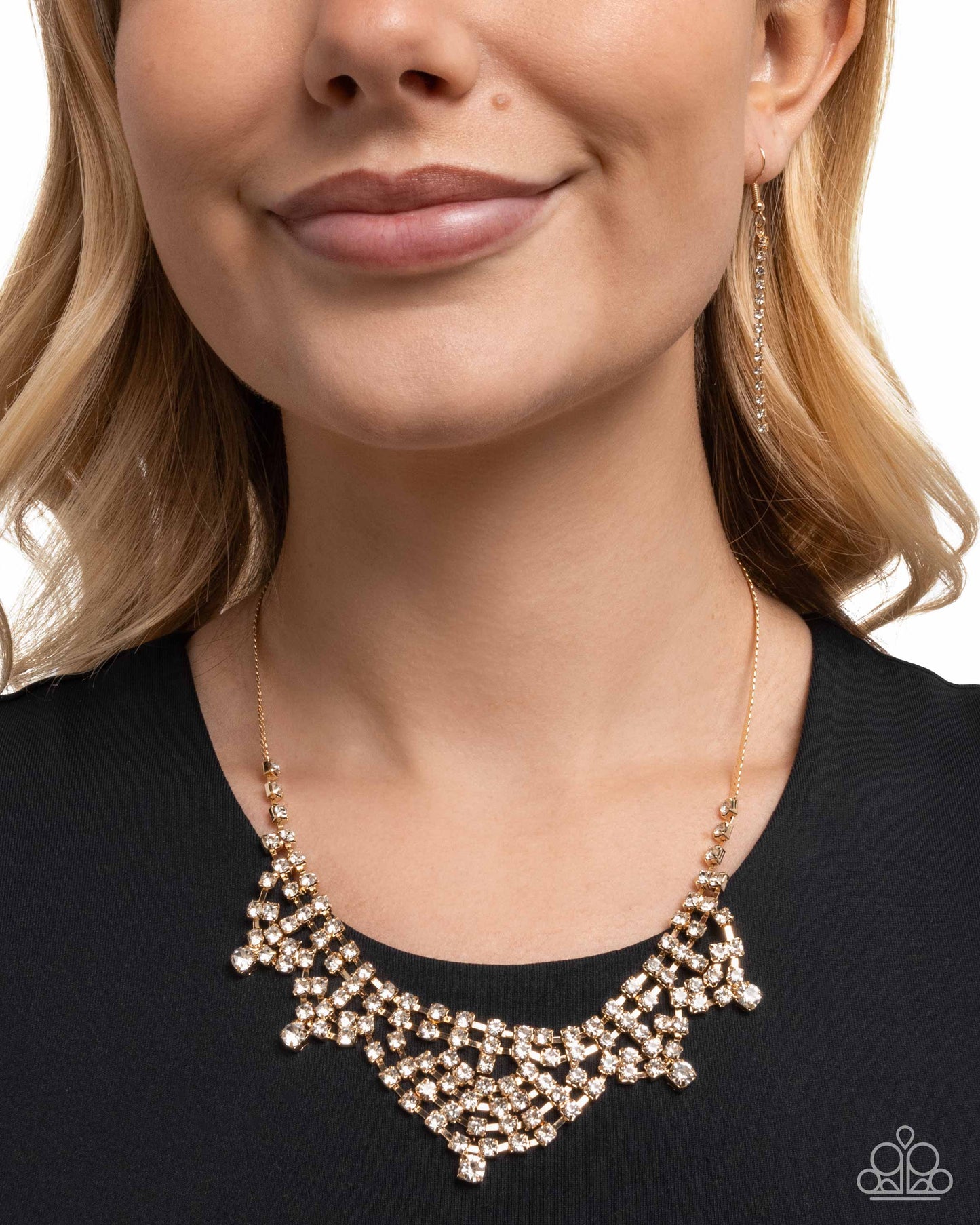 Square Selfie - Gold - Paparazzi Necklace Image