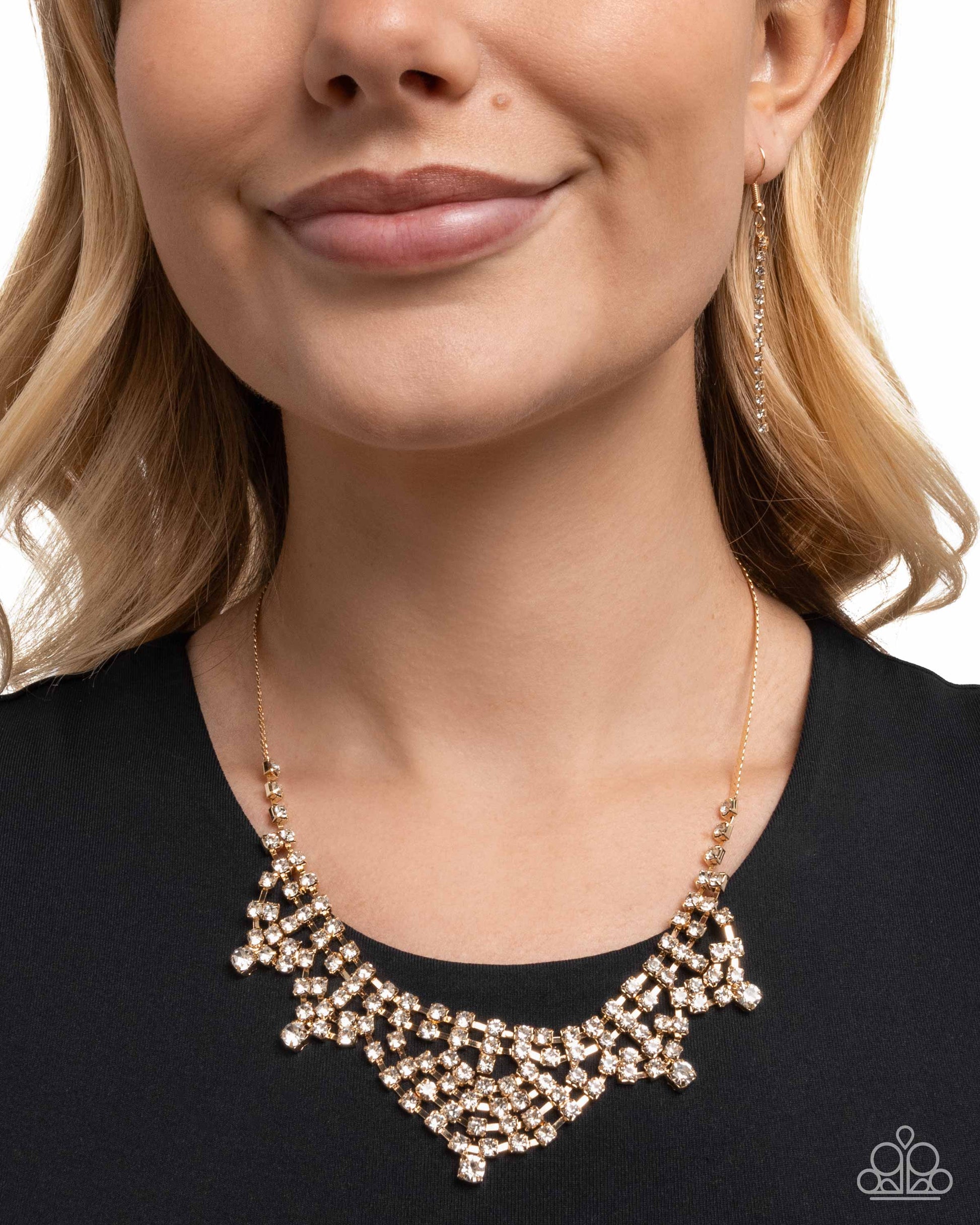 Square Selfie - Gold - Paparazzi Necklace Image