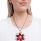 Floral Figurehead - Red - Paparazzi Necklace Image