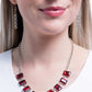 Radiant Rectangles - Red - Paparazzi Necklace Image