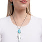 Prized Pendant - Blue - Paparazzi Necklace Image