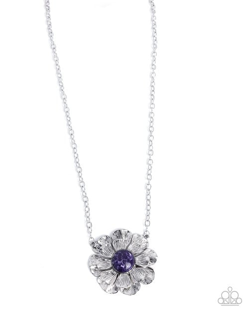 Floral Form - Purple - Paparazzi Necklace Image