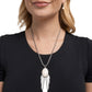Prized Pendant - White - Paparazzi Necklace Image