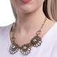 Teardrop Timeline - Brass - Paparazzi Necklace Image