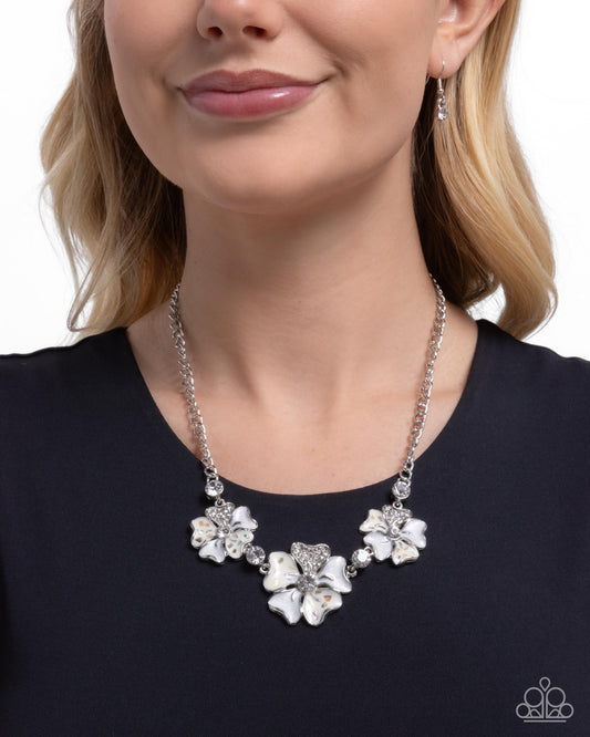 Whimsical Wayfare - White - Paparazzi Necklace Image