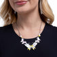 Floating Feature - Yellow - Paparazzi Necklace Image