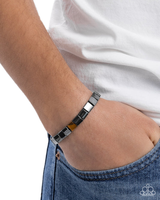 Sporadic Squares - Brown - Paparazzi Bracelet Image