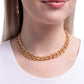Lustrous Links - Gold - Paparazzi Necklace Image