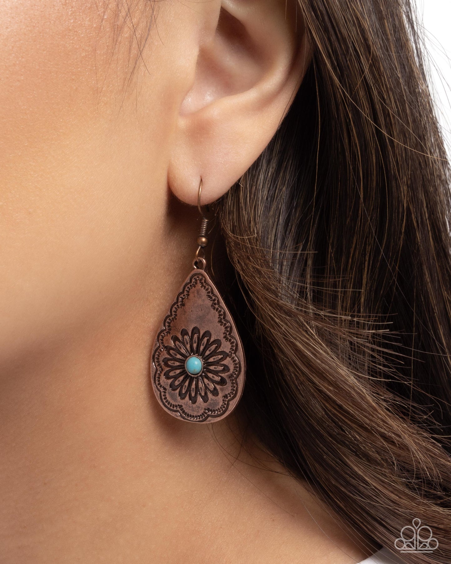 Teardrop Trade - Copper - Paparazzi Earring Image