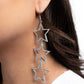 Star-Crossed Success - White - Paparazzi Earring Image