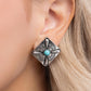 Stony Stencil - Blue - Paparazzi Earring Image