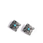 Stony Stencil - Blue - Paparazzi Earring Image