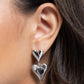 Heart Habitat - Black - Paparazzi Earring Image