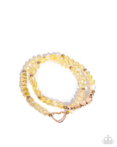 Profound Pop of Color - Yellow - Paparazzi Bracelet Image