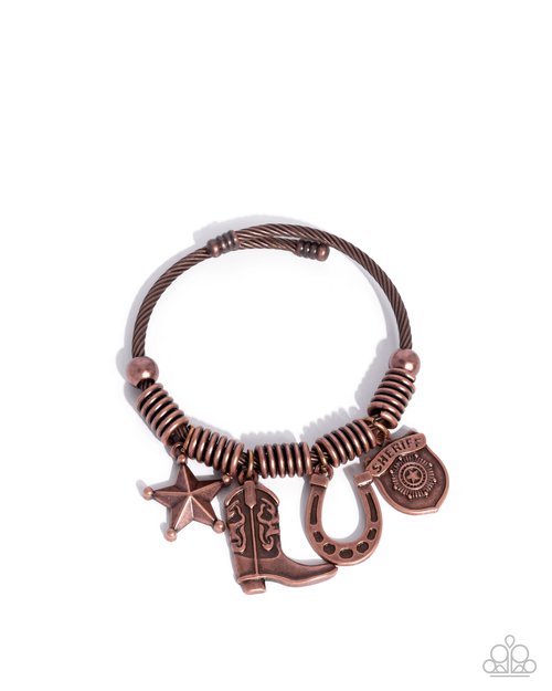 New Sheriff in Town - Copper - Paparazzi Bracelet Image