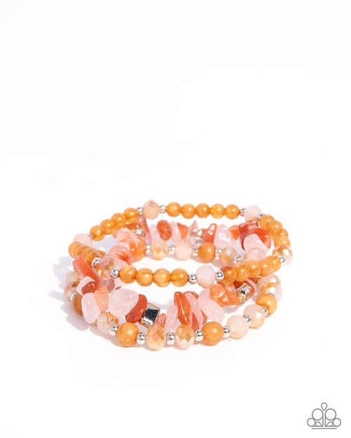 Santa Fe Stacks - Orange - Paparazzi Bracelet Image