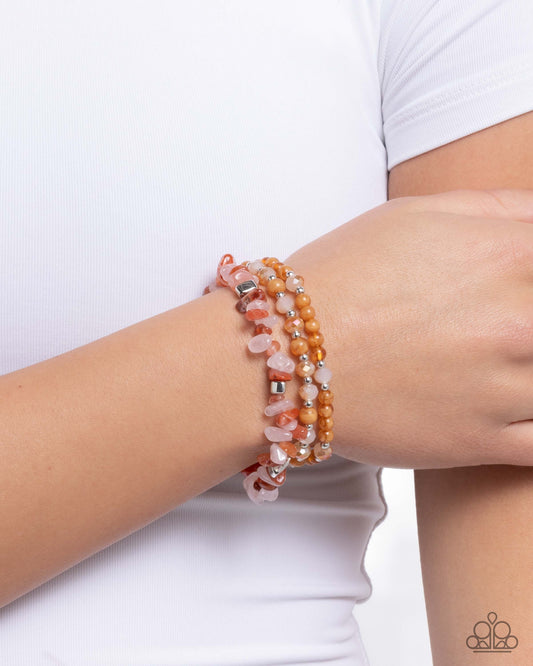 Santa Fe Stacks - Orange - Paparazzi Bracelet Image