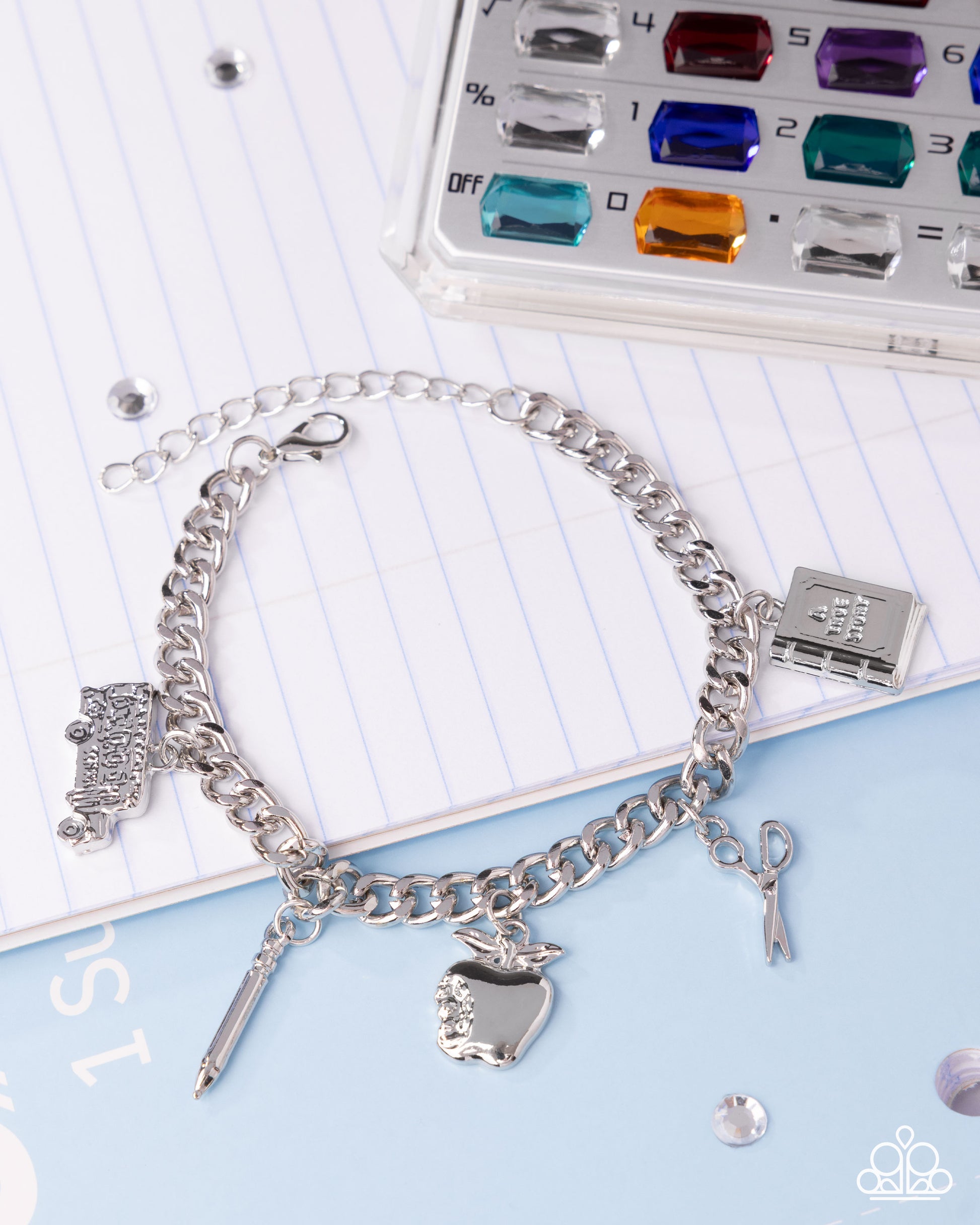 School is in Session - Silver - Paparazzi Bracelet Image