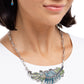 Fancy Feather - Blue - Paparazzi Necklace Image