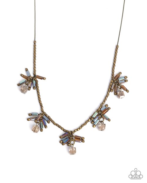 Clustered Campaign - Brass - Paparazzi Necklace Image