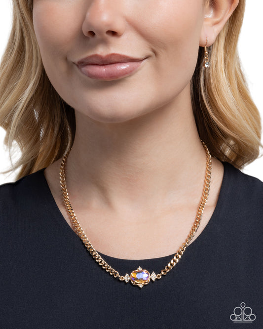 Majestic Memory - Yellow - Paparazzi Necklace Image