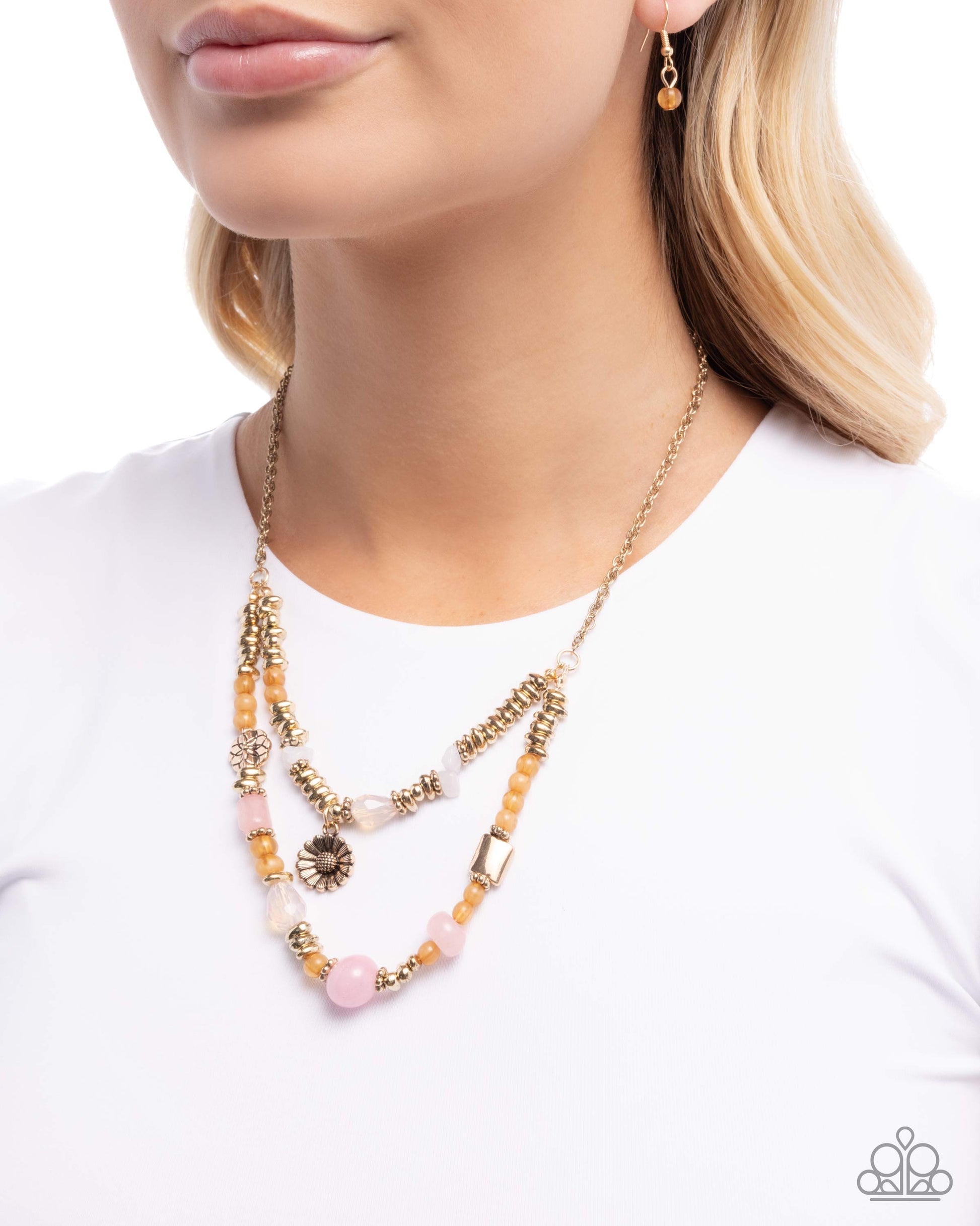 Blooming Barricade - Pink - Paparazzi Necklace Image