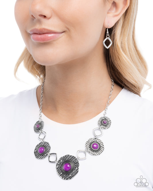 Skewed Squares - Paparazzi Necklace Image