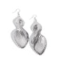 Skinny Spiral - Silver - Paparazzi Earring Image