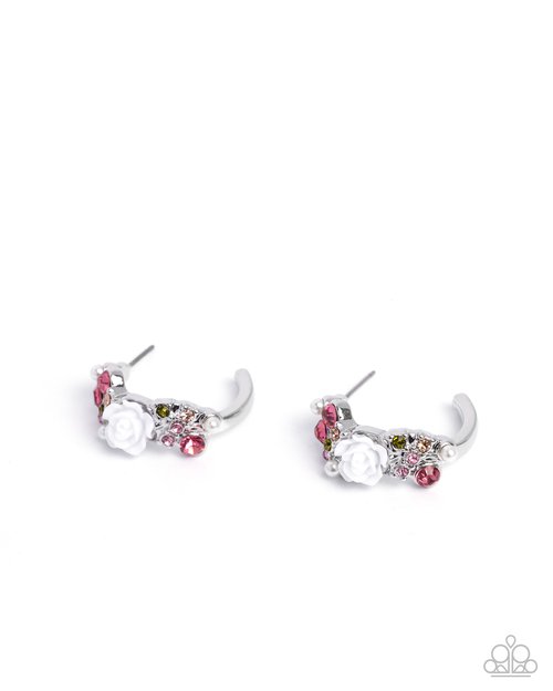 Borderline Bloom - Pink - Paparazzi Earring Image