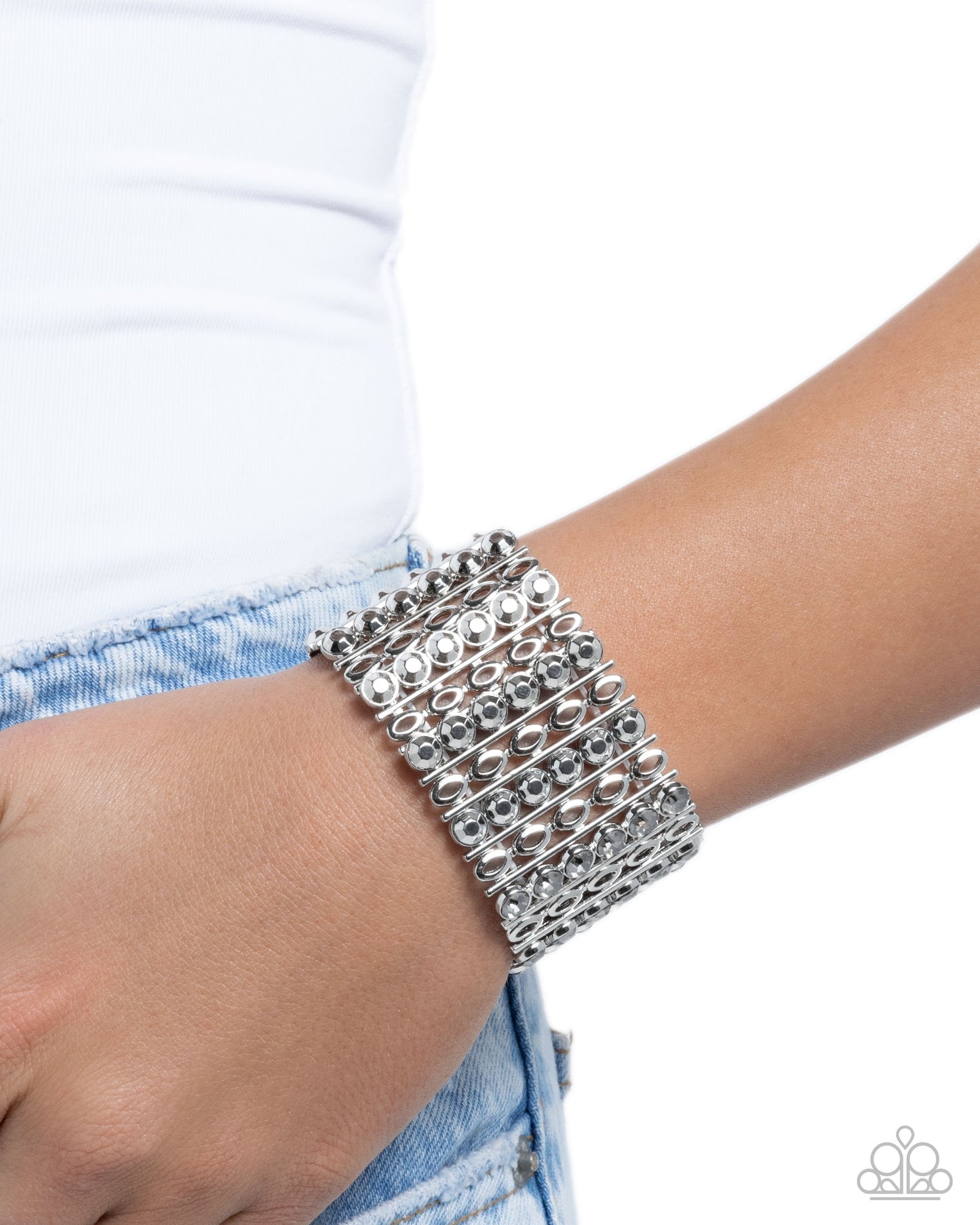 Reflective Rows - Paparazzi Bracelet Image