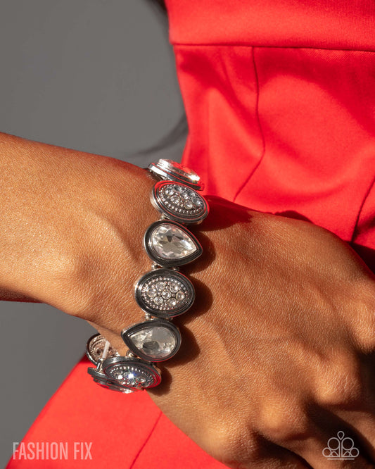 Mesmerizing Memoir - White - Paparazzi Bracelet Image