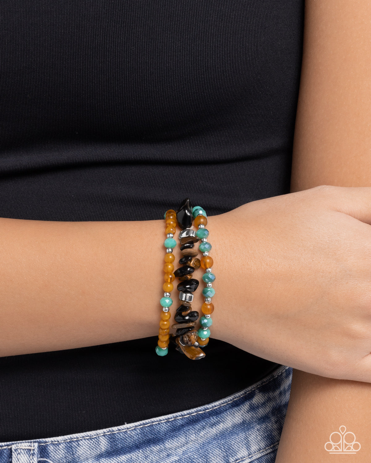 Santa Fe Stacks - Black - Paparazzi Bracelet Image