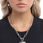 Heartfelt Hangout - Silver - Paparazzi Necklace Image