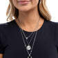 Layered Lineup - White - Paparazzi Necklace Image
