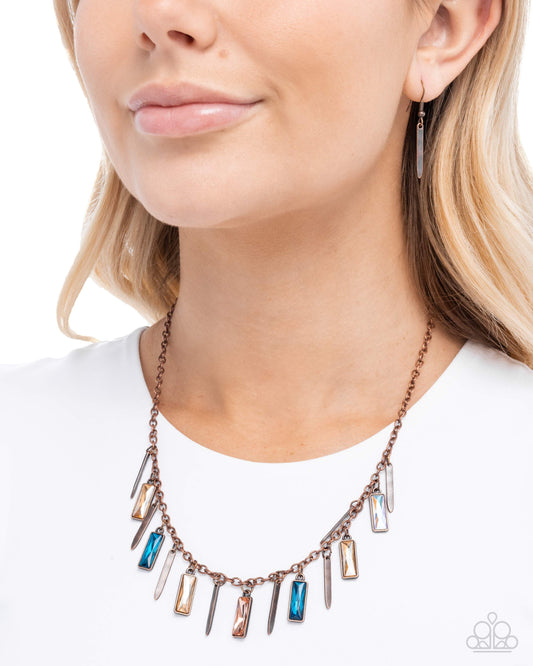 Chiseled Change - Copper - Paparazzi Necklace Image