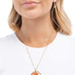 Framing Florals - Orange - Paparazzi Necklace Image